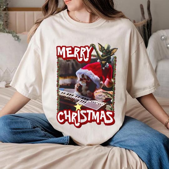Gremlins Merry Christmas T-Shirt, Funny Movie Sweatshirt, Retro Holiday Tee