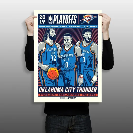 Oklahoma City Thunder 2019 NBA Playoffs Poster