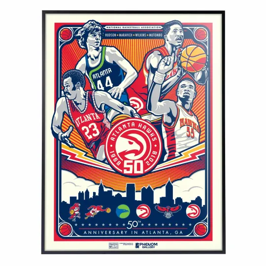 Discover Phenom Gallery Atlanta Hawks 50th Anniversary In Atlanta Poster