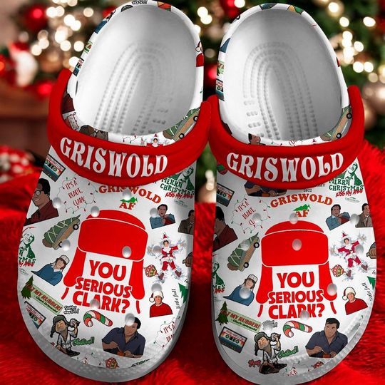 Holiday Family Comedy Insp You Serious Clark Merry Xmas Hole Clogs, Cartoon Fan Foam Sandals, Breathable Shoes, Black Friday Gift for Boys