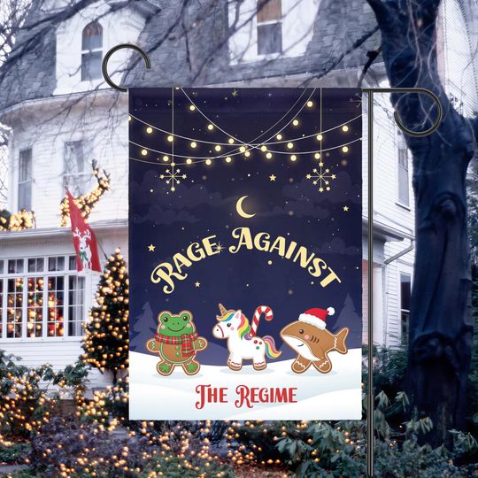 Discover Anti Trump Christmas Garden Flag, Rage Against The Regime, Resistance House Banner, Portland Frog, Inflated Animals Protest, Abolish ICE