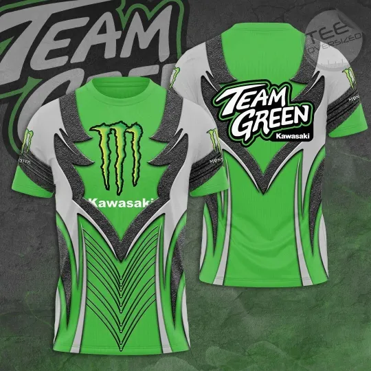 Kawasaki Racing Team Green T-shirt 3D Gift For Fan