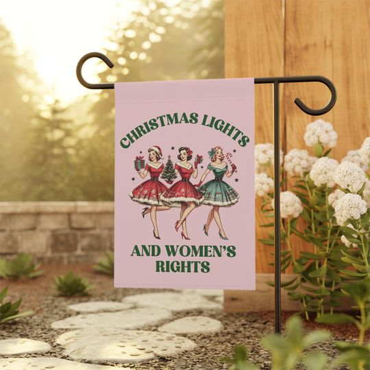 Discover Feminist Liberal Holiday Garden Flag, Social Activist Flag,Democrat Garden Flag,Political Yard Flag, Christmas Garden Flag, Holiday Decor