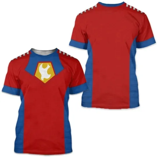 Discover Peacemaker Superhero Costume T-Shirt | 3D Unisex Halloween Cosplay Tee