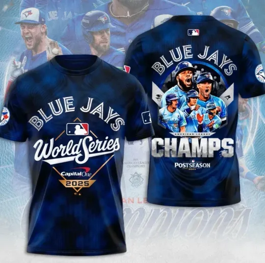 Discover Toronto Blue Jay 2025 American League Champions 3D T-Shirt