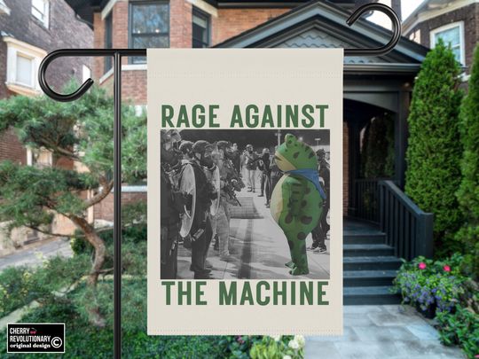 Discover Rage Against Portland Frog Yard Flag, Anti Trump garden flag, Fuck ICE Protest House Flag