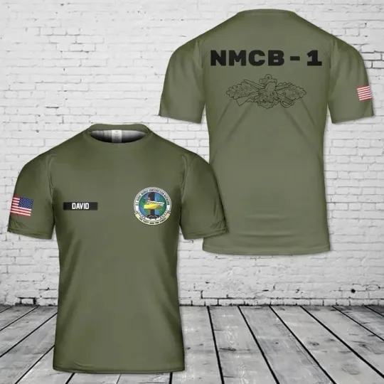 Discover Custom Name SEABEE COMBAT Warfare Specialist 3D T-Shirt