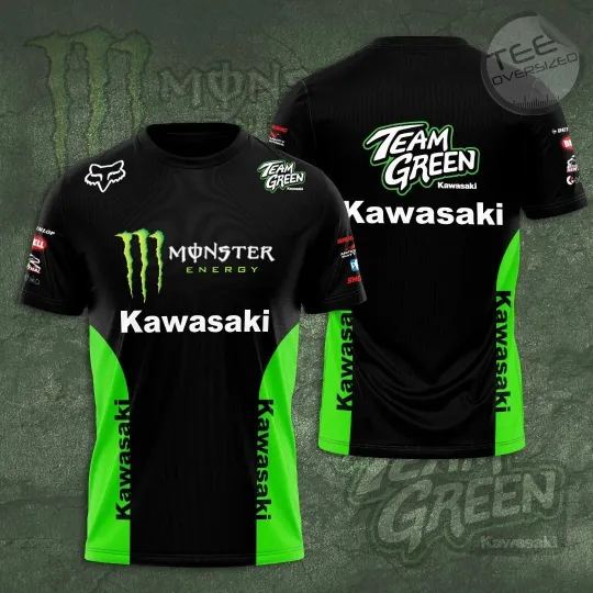Kawasaki Racing Team 3D T-shirt All Size