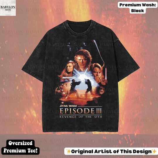 Oversized Star Wars Revenge of the Sith T-Shirt, Darth Vader Graphic Tee, Anakin Disneyland Gift