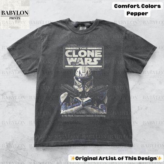 Vintage Captain Rex T-Shirt - Star Wars Clone Wars Clone Trooper Tees