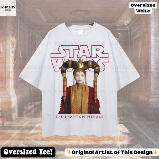 Oversized Queen Amidala T-Shirt - Star Wars Naboo Unisex Tee