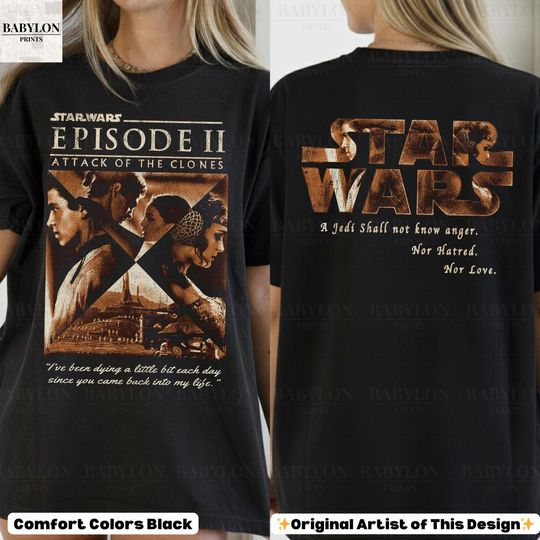 Retro Star Wars Anakin and Padme Double Sided T-Shirt