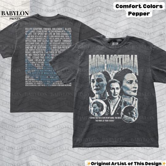 Vintage Mon Mothma T-Shirt Star Wars Andor Rebellion Senate Speech T-Shirt