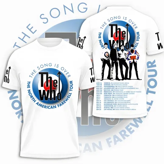 The Who The North American Farewell Tour 2025 T-Shirt All Sizes S-5XL