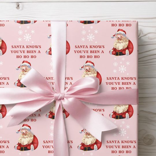 Discover Funny Christmas Wrapping Paper, Rude Holiday Gift Wrap, Funny White Elephant Gift, Secret Santa Gift for Her