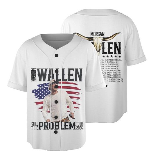 Discover Wallen Western Still The Problem Tour 2026 Baseball Jersey
