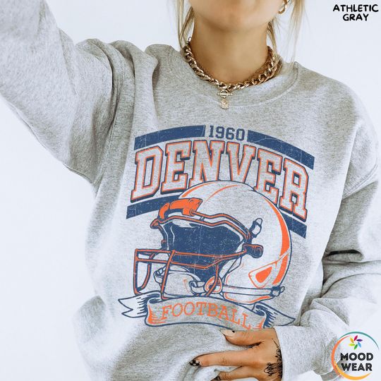 Discover Vintage Denver Football Sweatshirt, Denver Football Shirt, Football Sunday Crewneck, Denver Football Jersey, Denver Shirt, Retro Denver Tee