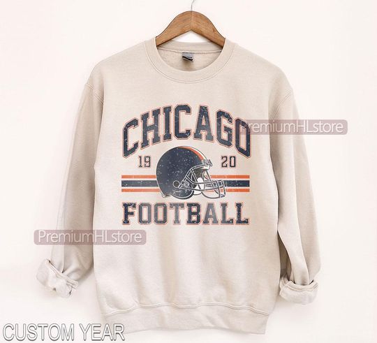 Discover Vintage Chicago Football sweatshirt tshirt, Chicago Football Fan Tee, Retro Football t-shirt, American Football Graphic Tee