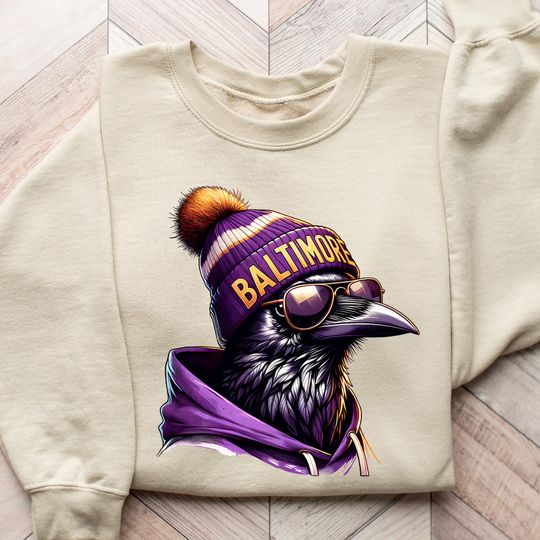 Discover Baltimore Football Sweatshirt: Retro Raven Fan Gift