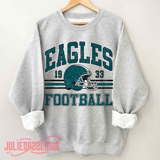 Discover Philadelphia Football Sweatshirt, Shirt Retro Style 90s Vintage Unisex Crewneck, Graphic Tee Gift For Football Fan Sport