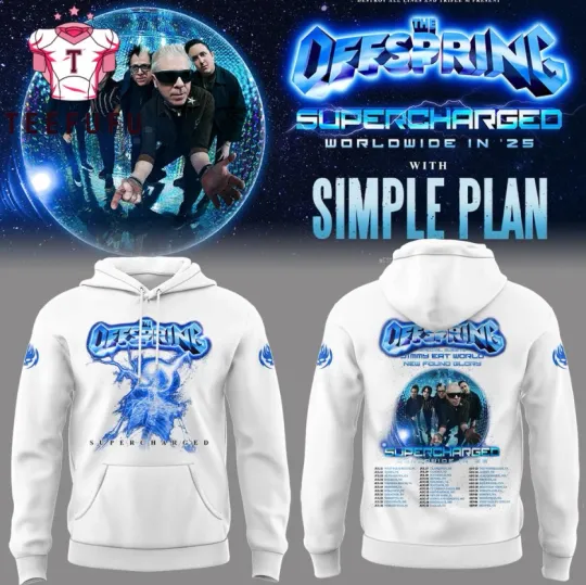 Discover The Offspring Supercharged Worldwide in 25 Simple Plan Face Music Hoodie 3D