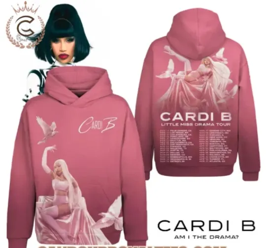 Discover Cardi B Little Miss Drama Tour 3D Printed Hoodie