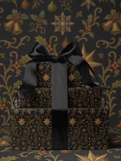 Discover Christmas Gift Wrap Holiday Wrapping Paper Nostalgic Christmas Wrapping Paper Festive Decor Christmas Party Gift Idea Christmas Home Decor
