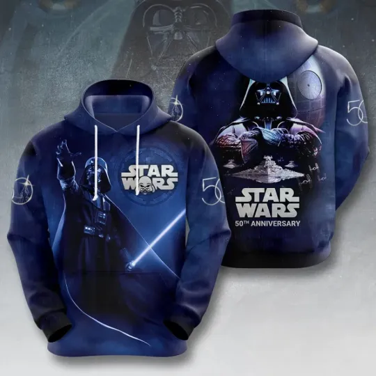 Discover Star Wars 50th Anniversary Darth Vader Hoodie 3D All Over Print