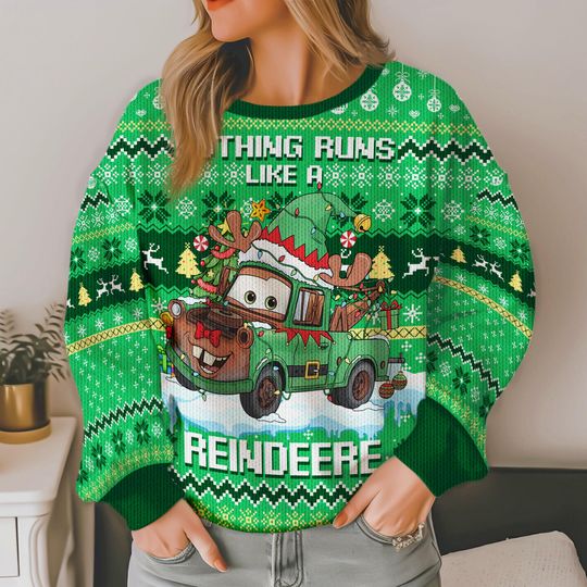 Discover Nothing Run Like A Reindeer Mater Christmas Car Ugly Sweater,Christmas Trip Ugly Sweater, Car Xmas Family Holiday, Christmas Party 2025