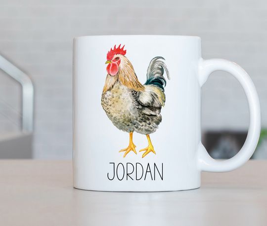 Discover Chicken Mug, Personalized Chicken Coffee Cup, Chicken Present, Chicken Gift Ideas, Chicken Birthday Gifts LL67