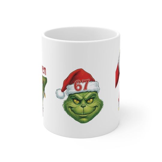Discover funny character Christmas Mug | 'Six Seven 67' Holiday Design Gift for him 67 gift for her 67 mug Christmas Mug Design