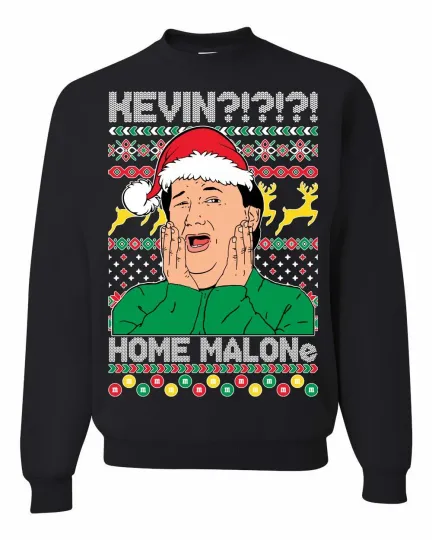 Discover Kevin Home Malone Ugly Christmas Sweater, Xmas Gift, Christmas Party Wear