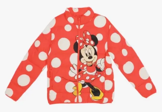 Discover Disney Parks Minnie Mouse Red Polka Dot Puffer Jacket