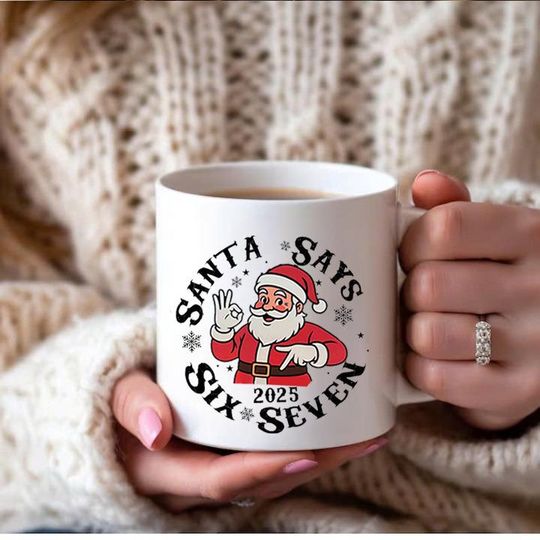 Discover Six Seven Meme Christmas mugGift For Teen, Funny Teen Gift, Gen Alpha Humor, 67 Meme mug