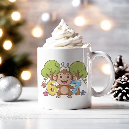 Discover 67 Meme Coffee Mug: TikTok Trend Design, Funny Gift