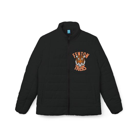 Discover Fenton Tigers Women's Puffer Jacket | Cozy Outdoor Gear, Personalized Gift, Fall Fashion, Sports Apparel, Custom Jacket