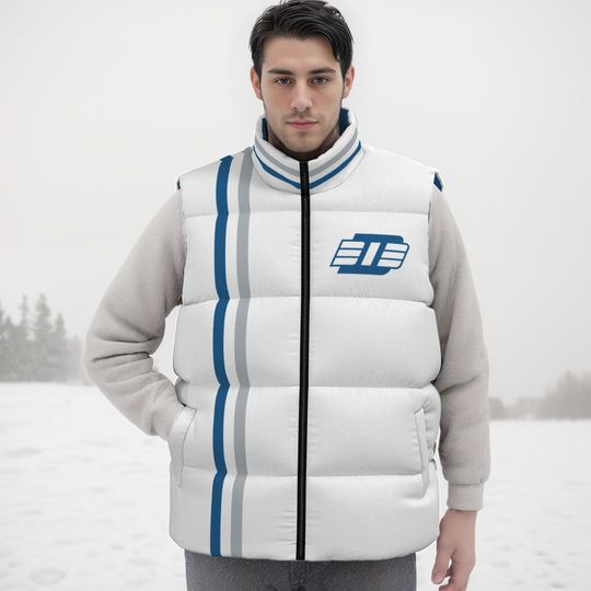 D313 Detroit Lions Inspired All-Over Print Unisex Down Vest