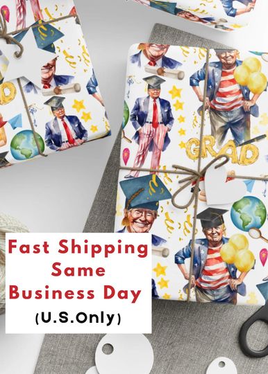 Discover President Graduation Wrapping Paper Roll, Grad Gift Wrap, President Graduation Gift Wrap, Graduation Holiday Packaging Wrapping Paper Roll