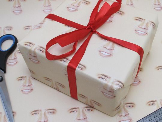 Discover Nicolas Cage Creepy Skin Face Head Gift Wrap Wrapping paper Birthday Gift Wrap Present Wrapping Paper Bff Giftwrap Funny Nic Cage Nick