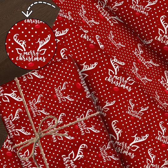 Subtle F*ck Trump Reindeer Christmas Wrapping Paper, Funny FDT Democrat Gift Wrap Xmas, Anti Trump Maga Decor Holiday, Political Gift Ideas