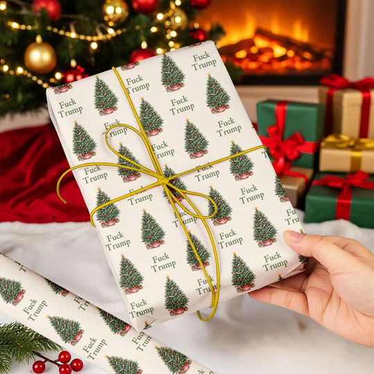 Discover Subtle F*ck Trump Wrapping Paper Vintage Christmas Wrapping Paper Christmas Gift Wrap Anti Trump Christmas Toile Gift FDT Funny Holiday Gift