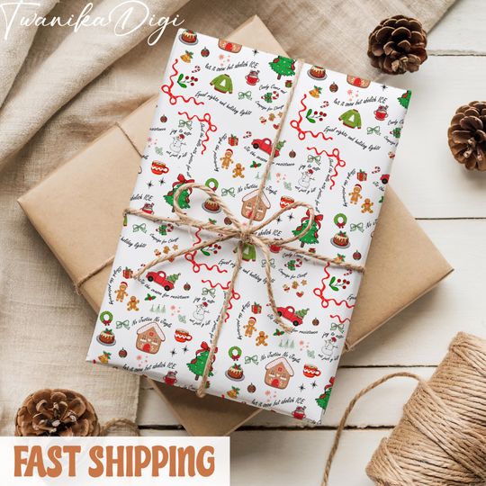 Discover Subtle Anti Trump Wrapping Paper, FDT Christmas Gift Wrap, Political Xmas Decor Wrap