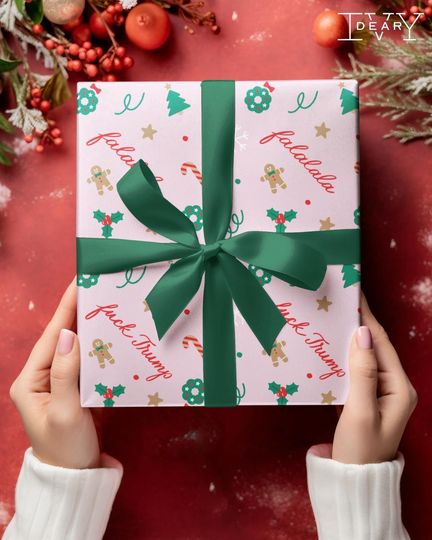 Discover Anti Trump Wrapping Paper: Fuck Trump Liberal Christmas Gift Wrap