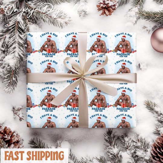 Discover Funny Barry Meme Wrapping Paper  I Have a Big Package for You Christmas Gift Wrap