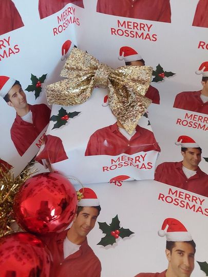 Discover SALE!!!!Friends Inspired Christmas Paper Merry Rossmass Ross Gellar Gift Wrap Wrapping paper Present Wrapping Paper TV Series
