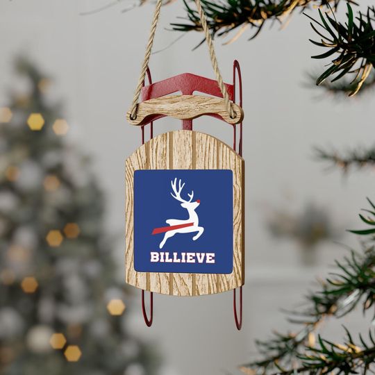 Discover Buffalo Football Reindeer Sled Ornaments