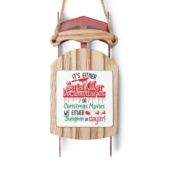 Discover Christmas tree ornaments, Sled Ornaments, Horror Theme ornament