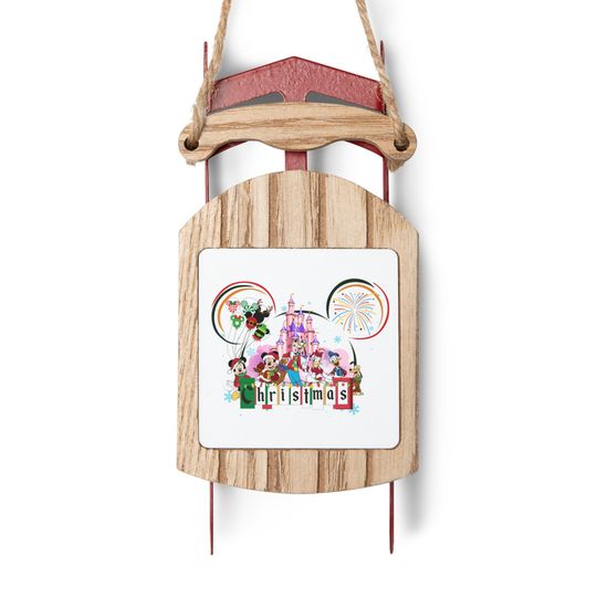 Discover Disney Christmas Sled Ornament, Mickey Ornament, Minnie Ornament, Pluto Ornament, Goofy Ornament, Donald Duck, Daisy Duck, Disney Christmas