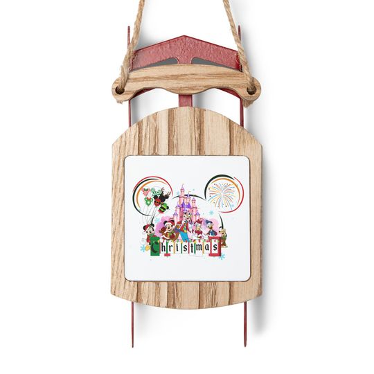 Discover Disney Christmas Sled Ornament, Mickey Ornament, Minnie Ornament, Pluto Ornament, Goofy Ornament, Donald Duck, Daisy Duck, Disney Christmas