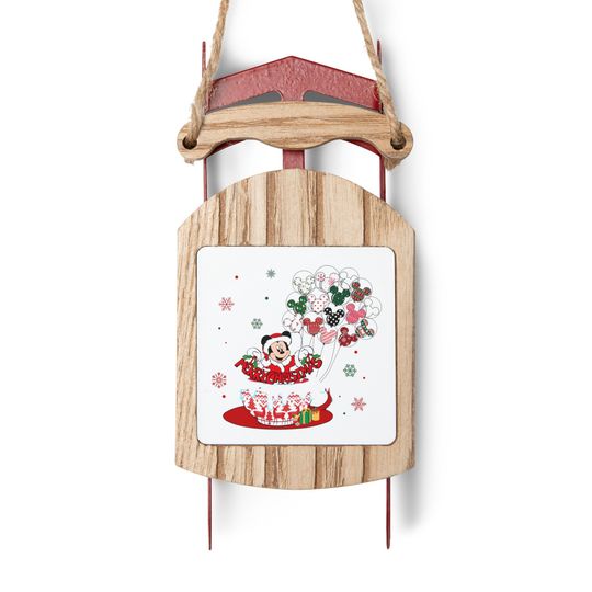 Discover Disney Mickey Cocoa Sled Ornament, Disney Ornament, Mickey Ornament, Disney Christmas, Disney Mickey Decor, Disney Holiday, Mickey Gift